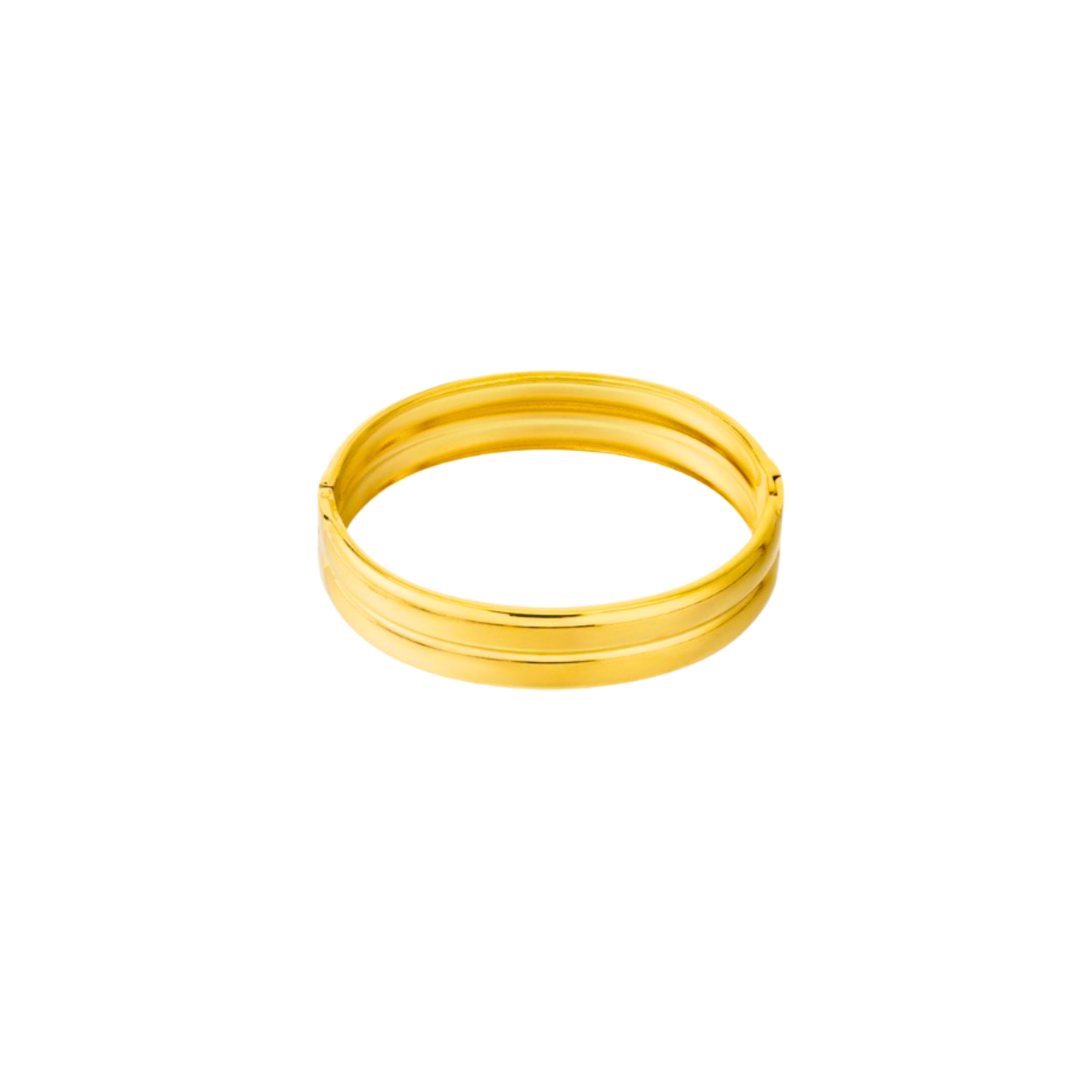 Goldener Doppelarmreif 6 cm