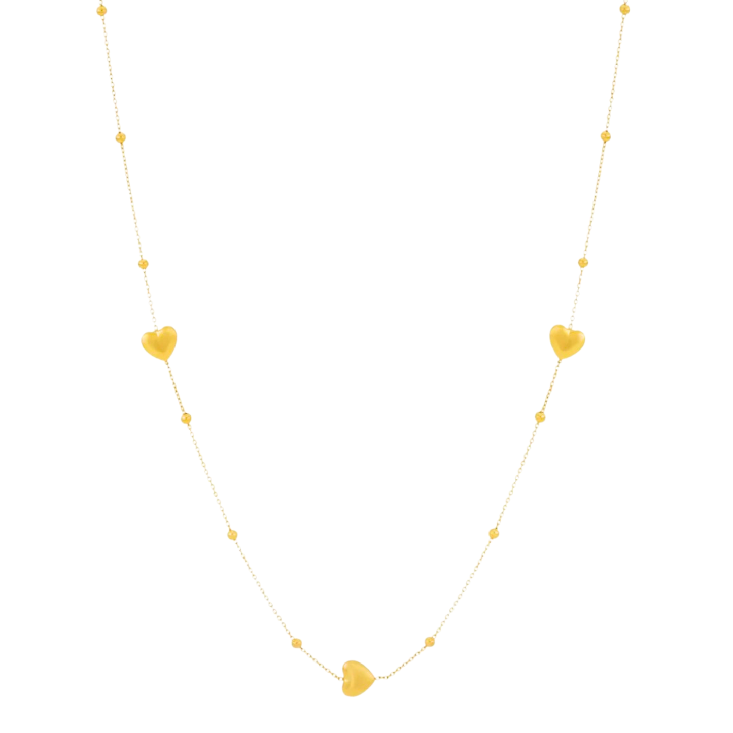 Goldene Herzkette 93 cm