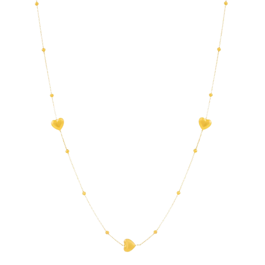 Goldene Herzkette 93 cm