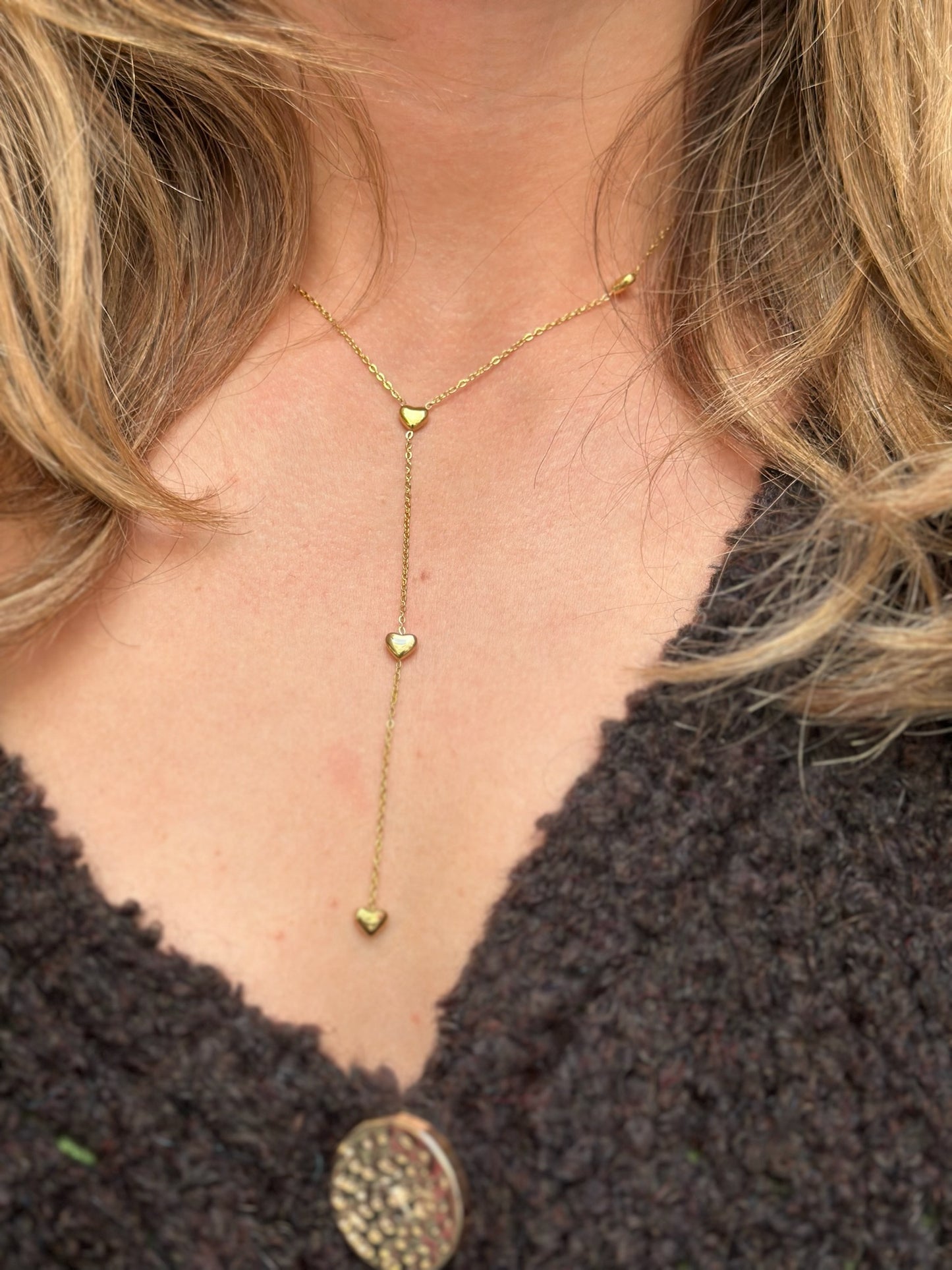 Goldene Herzkette 43 cm